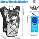 Reflective Hydration Backpack, Hydration Pack - Water Backpack with 2L Hydration Bladder, Essential for Festivals - Rave Hydration Pack for Hiking, Running, Cycling, and Festivals