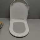 Seat and cover Compact ME by STARCK white hinges ss w. automatic