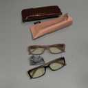 Madison Avenue 2 Pack Classic Blue Light Blocking Reading Glasses for Women, Vintage Anti Glare/Eyestrain Computer Readers Demi/Purple +1.25