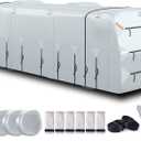 300D Top Class A RV Cover with Waterproof PU Coating Rip-Resistent & Anti-UV Winter Camper Cover Fits 37' to 40' Motorhome