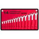 6 -Piece Essential Metric Combination Wrench Set in Roll-up Pouch, No Skipped Metric Sizes 6mm - 19mm | Best Value Wrench Set, Ideal for General Household, Garage, Workshop, Auto Repairs, Emergency