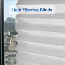 White Paper Blinds for Windows 36" x 72" - 6 Pack Temporary No Drill Stick On Self-Adhesive Shades, Light Filtering Pleated Cover for Bedroom, Office, Patio Door (100% Paper Material, White)