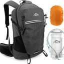 IX INOXTO Hydration Pack, 25L Hiking Backpack with 3L Water Bladder and Rain Cover, Lightweight Hydration Pack for Hiking, Cycling, Climbing, Camping (Black)