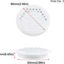 Antrader Louver Vents, 5 Pcs Stainless Steel Round Mesh Hole 2inch,White