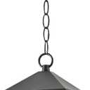 Outdoor Pendant Light Fixture for Porch, 1-Light Exterior Hanging Porch Lantern with Clear Glass, Exterior Pendant Lantern with Adjustable Chain for Patio Entryway Doorway (Black)