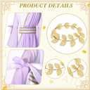 Geyoga 2 Pcs Greek Costume Girls Toga Costume, Halloween Grecian Roman Costume and Roman Crown Leaf Wreath(Kid Size, X-Large, White Purple)
