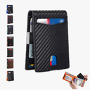 Furid  Wallet, Lanuspro Rfid Blocking Elegant Anti-Theft Leather Wallet for Business Men, Lanuspro Front Pocket Bifold Wallet with 6 Card Slots and Id Window (A Black)