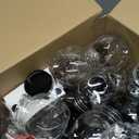 36 Pcs Plastic Candy Jars for Christmas Party Favors Snowman Christmas Candy Jars with Lids Clear Xmas Cookie Jar Container Chocolate Storage Jar with Stickers, Ribbon for Marshmallow Gift (Transparent)