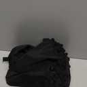 SevenFish Christmas Tree Skirt, Black Christmas Tree Skirt 36 inches Soft Double Layer Burlap Tree Skirt with Pom Pom for Rustic Christmas Halloween Decorations