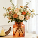 BLOFLO Clear Glass Vase, 7 Inch Large Glass Vase for Flowers, Modern Thick Glass Flower Vases for Centerpieces, Decorative Glass Cylinder Hydroponic Vase for Wedding, Home, Office (Clear, 7Inch)