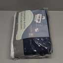 Guken Navy Blue 100% Blackout Linen Curtains for Living Room 102 Inches Long 2 Panels Set Elegant Textured Back Tab Hook Belt Room Darkening Thermal Insulated Soundproof Drapes Sliding Door 52x102