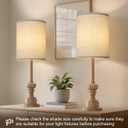 Tall Drum Lamp Shades Set of 2, 10"Top x10" Bottom x 13"High, Beige Lampshade for Table Lamp Floor Lamp, Replacement Lampshades Natural Linen Handcrafted, Spider, Harp Holders Included, Easy Assembly