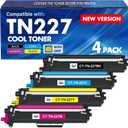 TN227 TN-227BK/C/M/Y High Yield Toner Cartridge 4 Pack:Compatible Replacement for Brother TN 227 TN-227 TN-223BK/C/M/Y TN223 for HL-L3270CDW MFC-L3770CDW HL-L3290CDW MFC-L3750CDW HL-L3210CW Printer