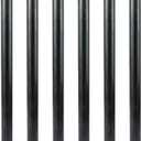 GeilSpace 6 Pack 1/2"  14" Heavy Duty Pre-Cut Grey Metal Pipe, Industrial Steel Fits Standard Half Inch Threaded Pipes and Fittings - Vintage DIY Industrial Shelving (1/2"  14", Grey) (Gray)