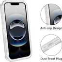 Compatible with iPhone 16e Case with HD Screen Protector, Heavy Duty Shockproof [3 in 1] Clear Phone Cases for iPhone 16e 6.1" (Clear)