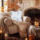 2 x Blue Coastal Cowgirl Pillow Covers 18x18, Coastal Cowgirl Granddaughter Room Decor, Western Home Decor, Preppy Beach Western Decorative Pillow Covers for Girls Dorm Bedroom (Colour 01)