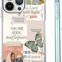 Bible Verses Christian Jesus Quotes Collage Pattern Phone Cover,Trendy Soft TPU Protective Case for iPhone 14 Pro,#1
