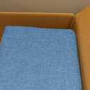 AddGrace Anti-Slip Bar Stool Cushions Square Bar Stool Seat Cushions with Ties Set of 4 Small Square Chair Pads with Machine Washable Cover 12"X12"X2" (Blue)