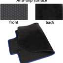 Car Rubber Floor Mat for Honda Civic 10th Generation 2016 2017 2018 2019 2020 2021, Custom Fit Rubber Black and Navy Blue Auto Floor Liners Mat All Weather Protection Heavy Duty Odorless