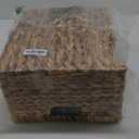 StorageWorks Extra Large Wicker Baskets for Organizing, Water Hyacinth Storage Basket with Built-in Handles, 1 Pack (16 "L x 13"W x 7 "H)