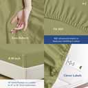 Mayfair Linen 100% Organic Cotton Sheets Twin Size - 3 PC Organic Cotton Percale Sheets Twin Set (Sage Green) Soft, Crisp, Cooling & Breathable Bedsheet, 16" Deep Pocket Hotel Bedding - GOTS Certified