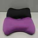 2 Pack Microbead Neck Pillow Squishy, Bone Headrest Pillow Neck & Cervical Support Bolster Cushion Comfortable Soft Universal Tube Pillow for Home Sofa Bed Travel Car Sleeping (Black + Purple)