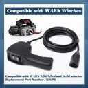 83658 Hand Held Corded Winch Remote Controller Compatible with WARN 9.5ti 9.5cti and 16.5ti Winches Plug-in Handheld Control Device with Rubber Grip and 12 Feet Connector Cable Wire
