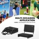 HUTMANG Chair - Stadium Seat with Back Support, Padded Foam Backs, 330LBS Weight Support, Portable, Foldable, Black