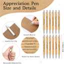 Sayglossy 48 Sets Team Gifts for Employees Coworkers Office Motivational Wood Bamboo Pen with Inspirational Cards for Staff Group Teacher School Nurse Assistant Gifts