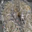 Vesici 42 Pcs Spa Sleepover Party Supplies Bulk 6 Sets Birthday Gifts for Women Christmas Party Supplies Glass Cup, Eye Mask, Hair Ties, Hair Clips, Bracelet, Tote Bag, Ribbon(White, Daisies)