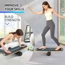 Balance Board for Adult with Adjustable Stoppers: 3 Modes Wobble Board with Roller Exercise Balancing Stability Trainer for Improve Balance Non Slip Surface, with stand