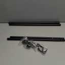 GXOACKJ Curtain Rods for windows 32-62 inch, 5/8 inch Decorative Matte Black Splicing Heavy Duty Metal Curtain Rod set with Brackets