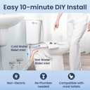 LUXE Bidet NEO 320 Plus - Warm Water, Dual Nozzle, Non-Electric Bidet Attachment for Toilet Seat, Patented Slide-In Install, 360 Self-Clean, EZ-Lift to Clean, Feminine & Rear Wash (Chrome)