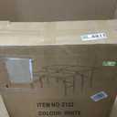 Set of 2 Folding Table 4FT Camping Table Portable Heavy Duty Plastic Rectangular Outdoor Dining Table Steel Legs Fold-in-Half with Carrying Handle for Indoor,Picnic,Party,Wedding,Events(White)