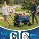 Push & Pull Electric Wagon Cart Foldable with 24,000mAh Removable Battery