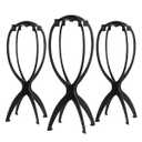 Dreamlover Wig Stand, Wig Head Stand, Wig Holder for Multiple Wigs, Black, 3 Pack (14.2 Inches (Pack of 3))