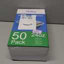 50 Pack (100-Piece) 24 oz Meal Prep Containers Reusable with Lids, Sturdy Leakproof & Food Safe, Microwave, Freezer, Dishwasher Safe Prep Containers, To Go Take Out Plastic Food Storage