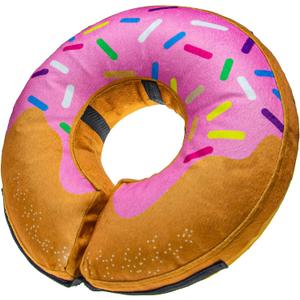 BENCMATE Inflatable Dog Cone Collar Alternative, Soft Dog Cone for Small Medium Large Dogs and Cats, Neck Recovery ECollar Donut Collar After Surgery (XLarge, Donut-Strawberry)