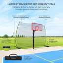 Lacrosse Backstop Net Soccer Basketball Backstop Net for Backyard Sport Netting Barrier Ball Stop Net Includes Portable Carry Bag 2 Sand Bags 4 Ground Stakes