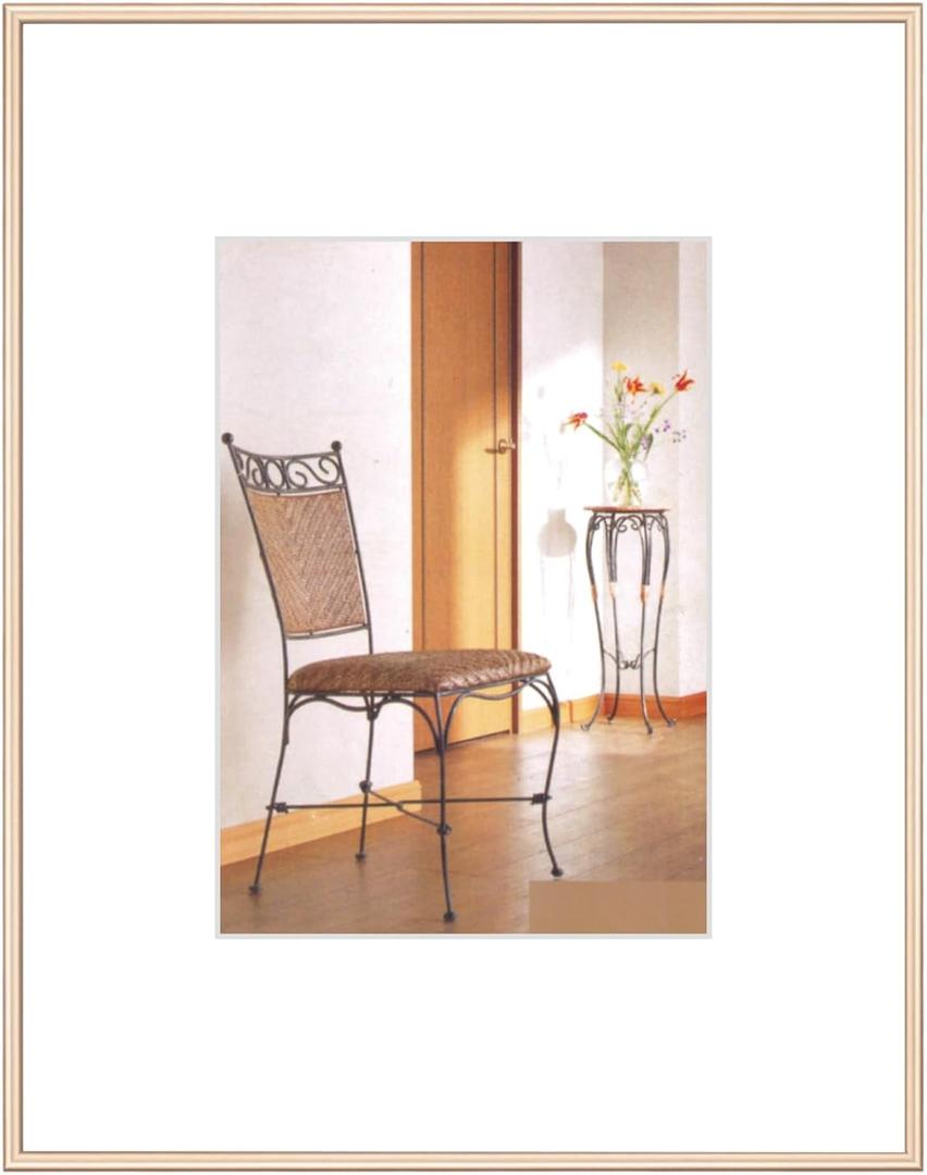 8.5x11 Picture Frame, Brass Brushed Thin Metal Float Photo Frame with HD Glass, Fit 5x7 with Mat or 8.5 x 11 without Mat, for Table and Wall, 1 Pack