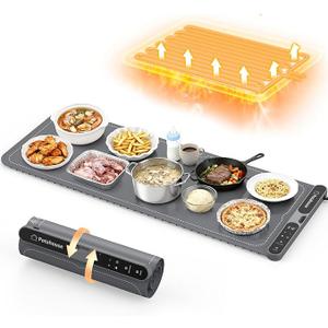 Potahouse® Food Warming Mat Extra Large 40"x15" 550W,Electric Warming Tray with 7 Temp 8 Timer Settings,Rollable & Portable Food Warmer for Parties,Buffet,Home and Travel Use