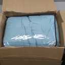 yescool Weighted Blanket for Adults (25 lbs, 80 x 87, Teal) Cooling Heavy Blanket for Sleeping Perfect for 240-260 lbs, Queen Size Breathable Blanket with Premium Glass Bead, Machine Washable