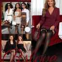 RSLOVE Women Fishnet Stockings Sexy Thigh High Pantyhose Women Tight Hosiery (Black, L)