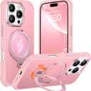 Magnetic Ring Stand Compatible with iPhone 16 Pro Max Case 6.9 inch 2024 - Pink