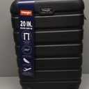 Wrangler Hardside Spinner Carry-On Luggage, Black, 20-Inch (22-Inch)