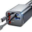 Retractable Car Charger Adapter for iPhone 17,4 in 1 Fast Charging Car Phone Charger,69W USB C Car Truck Accessories,Road Trip Essentials Gift for Men Women for iPhone 17/16/15/14/13/12,Galaxy S25