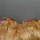 Fovths 4 Pack Luau Grass Table Skirt Natural 9 Feet x 29.5 Inch Hawaiian Table Skirt for Tropical Hawaiian Party Decorations Luau Party Costume Party, Straw Yellow
