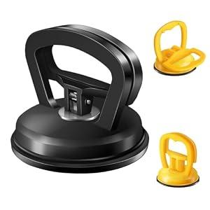 Tvhori Car Dent Puller, 3-Pack Car Handheld Puller, Upgraded Model Car Dent Puller Kit, Strong Car Dent Remover.Repair kit for car Bodies, Glass, Ceiling and Moving Objects(Black+Yellow).