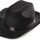 Funny Party Hats Black Cowboy Hat - Cowboy Hats - Western Hat - Unisex Adult Cowboy Hat - Cowboy Costume Accessories