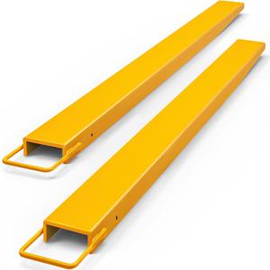 YITAMOTOR Forklift Extensions 84 Inch Length & 4.5 Inch Width, Heavy Duty Steel Fork Extender Reach, 1 Pair Pallet Fork Extension for Forklift Truck, Yellow (84"x4.5")